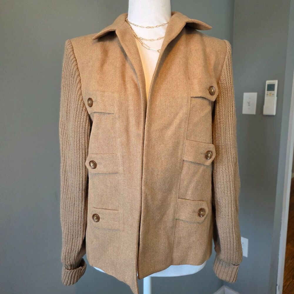 Vintage Arthur Jay Wool Jacket. Tan Small.  Heritage Normalcore Twee Y2K 80s 90s